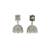 Classy pear and flower shape white uncut kundan stone silver plated jhumki earring for women