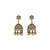 Pretty flower shape peach uncut kundan stone antique gold plated jhumki earring for women and girls