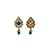 Lovely oval shape green uncut kundan stone antique gold plated jhumki earring for women and girls