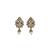 Luxurious oval shape white uncut kundan stone antique gold plated jhumki earring for women and girls