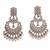 Pear chandelier shape mother of pearl white uncut kundan stone antique gold plated earring for women