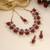 Red color kundan necklace set