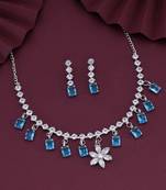 Firozi color stone necklace set