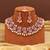 Pink color kundan necklace set