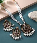 Multi color kundan necklace set
