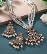 White color kundan necklace set