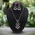 Purple color oxidised necklace set