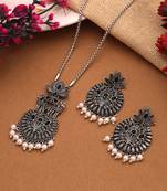 Black color oxidised necklace set