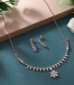 White color stone necklace set