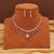 Pink color stone necklace set