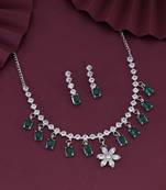 Green color stone necklace set