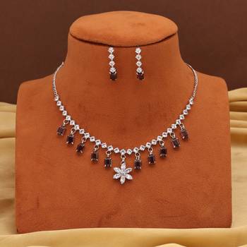 Brown color stone necklace set 2