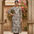 Women’s grey floral printed cotton kurta set with pants | elegant ethnic wear for office & festive