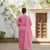 Women’s rose pink cotton printed kurta pant dupatta set
