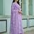 Women’s lavender cotton floral printed kurta pant dupatta set