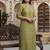 Women’s olive green polka dot printed cotton kurta set | modern ethnic outfit for daily wear