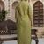Women’s olive green polka dot printed cotton kurta set | modern ethnic outfit for daily wear