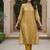 Women’s yellow polka dot printed cotton kurta with pants | classic cotton ethnic wear for women
