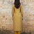 Women’s yellow polka dot printed cotton kurta with pants | classic cotton ethnic wear for women