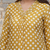 Women’s yellow polka dot printed cotton kurta with pants | classic cotton ethnic wear for women