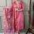 Women's chanderi viscose embroidered straight kurta with pant and printed dupatta set