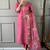 Women's chanderi viscose embroidered straight kurta with pant and printed dupatta set
