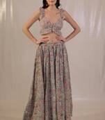 Sea breeze blockprinted co-ord set