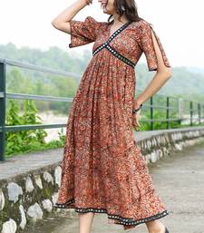 Bagru mirror empire waist dress