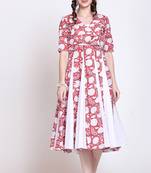 Sanganeri floral midi dress with shrug