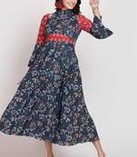 Sanganeri halter neck dress