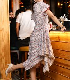 Sanganeri handkerchief dress with tassels