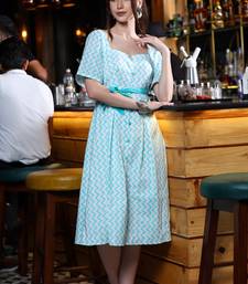 Sea green shirt dress