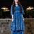 Indigo kalidar kurta & sharara set