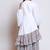 Sanganeri assymetrical flared white dress with skirt