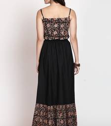 Black angrakha bagru co ord set