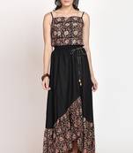 Black angrakha bagru co ord set