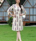 Cotton ikat shift dress