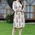 Cotton ikat shift dress