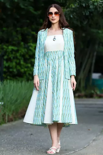 Jade ikat dress