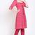 Berry pink ikat kurta set