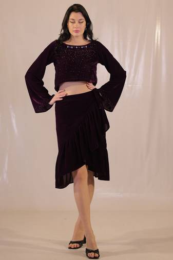 Witchy violet velvet dress