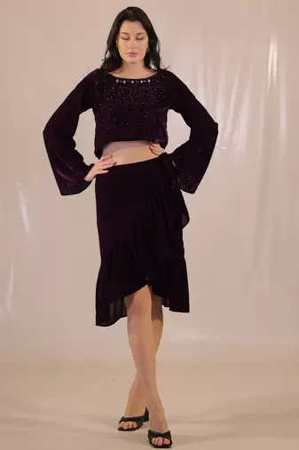 Witchy violet velvet dress