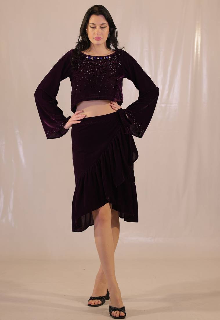 Witchy violet velvet dress