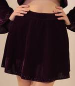 Witchy violet  velvet skirt