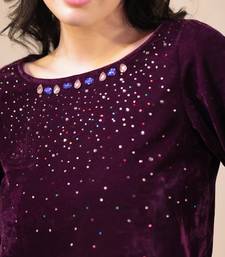 Witchy violet velvet crop top