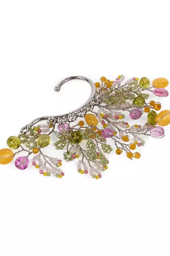 Colourful haldi mehendi wedding jewelry earcuff