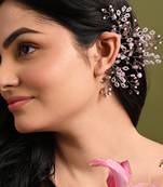 Gold plated pink purple earcuff for women