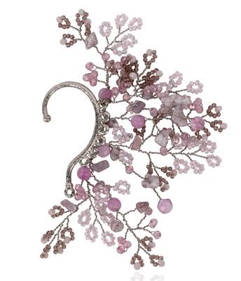 Gold plated pink purple earcuff for women 3