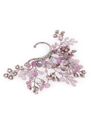 Gold plated pink purple earcuff for women 4
