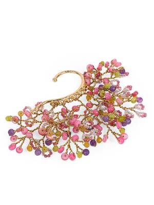 Uneven earcuff for all ears pink green purple 4